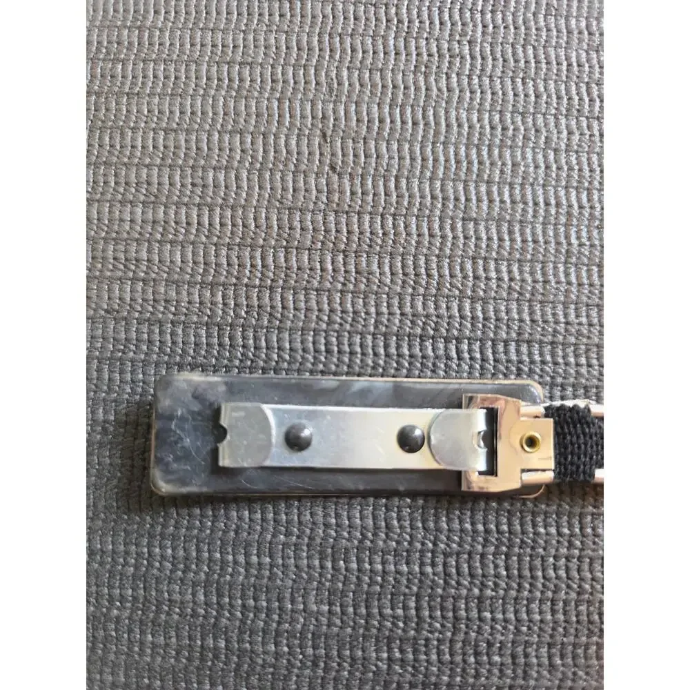 Vintage 80s Silver-Tone Stretch Belt Sleek Rectangular Metal Buckle Elastic Punk